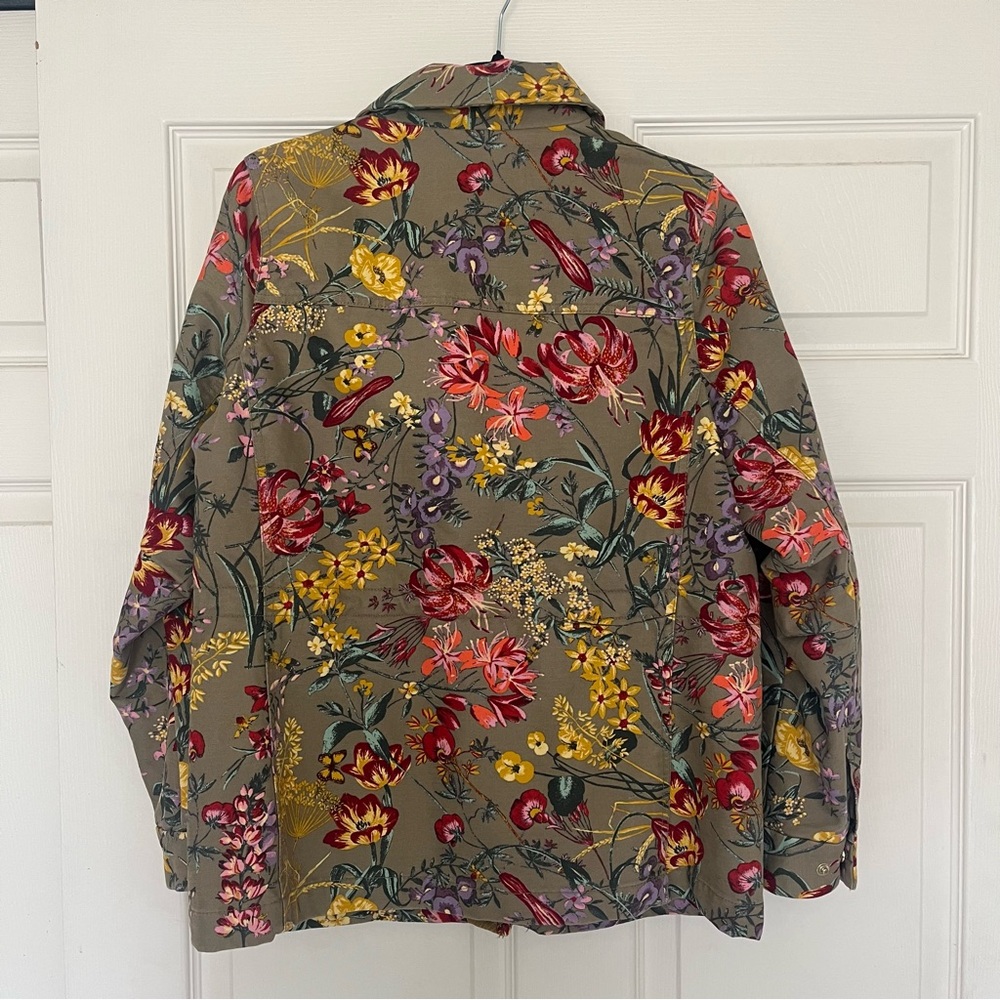 H&M Floral Utility Jacket Women’s Size 8 - Picture 3 of 15
